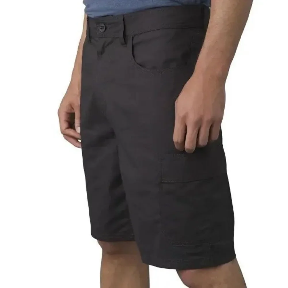 prAna Double Peak Shorts Mens 33 Charcoal Gray 8in Hiking Cargo Outdoor